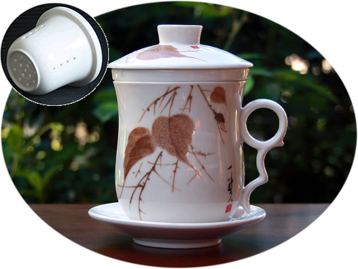 tea infuser ceramic mug D